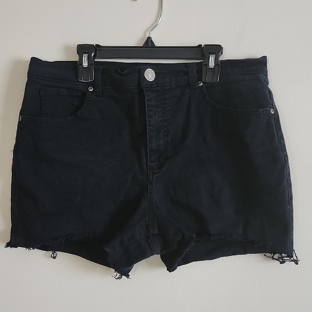 Vintage Kmart Basic Editions Black Cut Off Jean Shorts Western Cowgirl